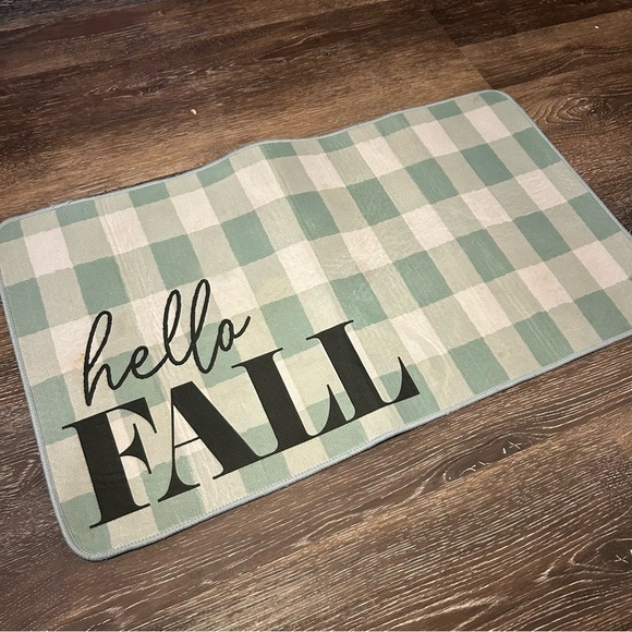 Target Hello Fall Checkered Grip Floor Matt - Picture 1 of 3